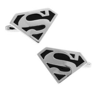 S Superman Superwoman Superhero Movie Cufflinks